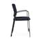 Lesro Newport Wide Hip Chair Metal Frame, Charcoal, RF Blueberry Upholstery NP1261 - alternate 3